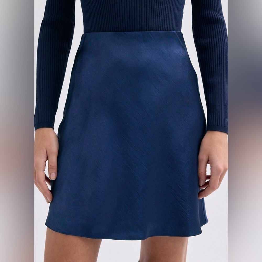 Aritzia Babaton Slip Mini Skirt in Starboard